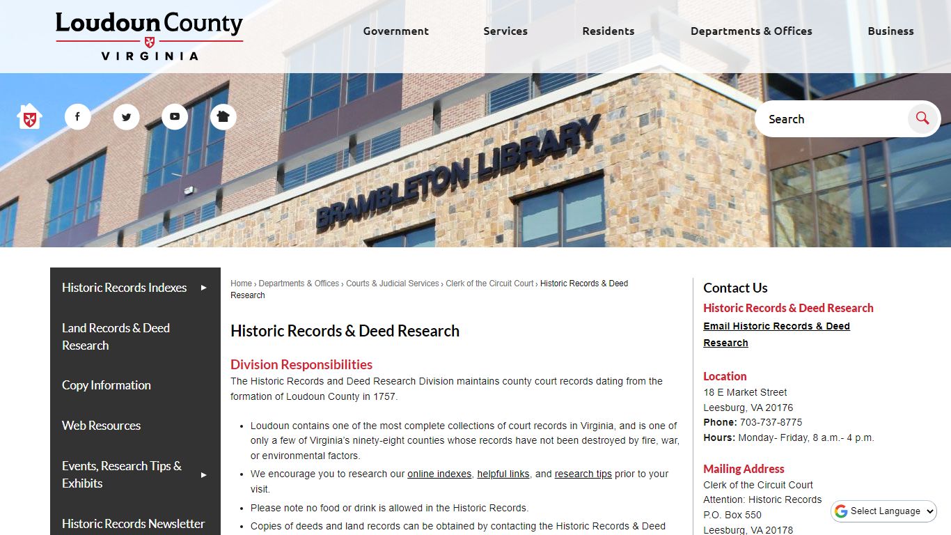 Historic Records & Deed Research | Loudoun County, VA ...